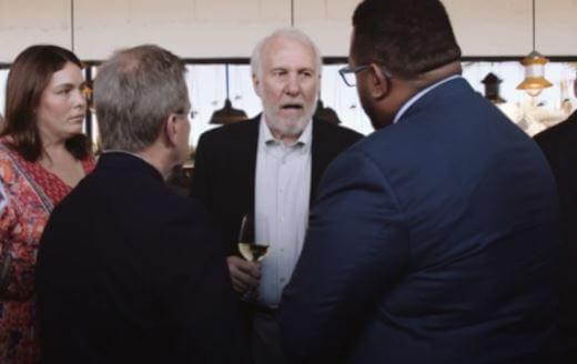 Jill Popovich with her father Gregg Popovich at Chest foundation.